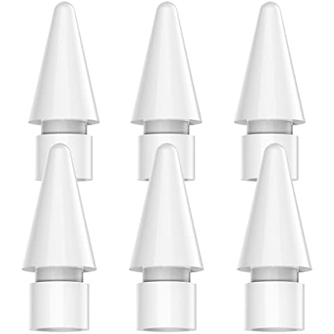 HATOKU 6 Packs Replacement Tips for Pencil 1st/2nd Generation, Pen Nibs for Pro Pencil (White) Cover