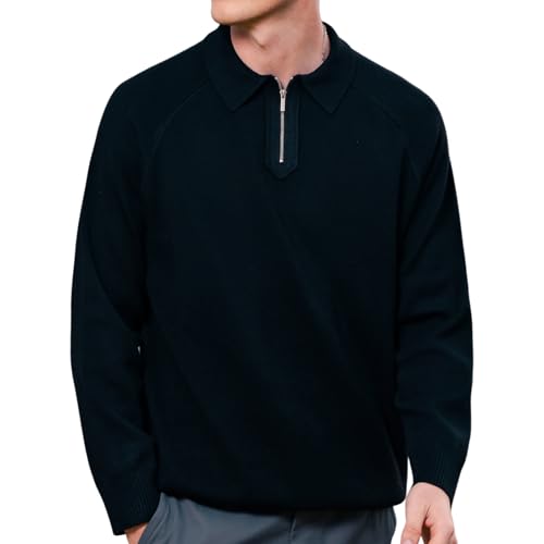 Men's Polo Sweater Trend Cool Sweater Men's Coat Spring and Autumn Knitted Sweater