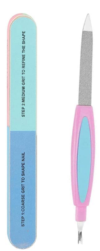 B S Mart Nail Buffers and Filers Block Nail Care Kit Professional Manicure Pedicure Tool for Shiny Nails with Nail Filer / 2 pcs nail filer
