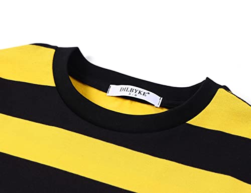 Image of DILBYKE Boys Girl Long Sleeve Striped Crew Neckline T-Shirts Kid Tee