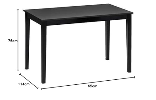 Julian Bowen Black Wood Hudson Dining Table