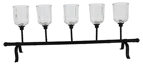 A&B Home Metal/Glass Candle Holder, 31 by 5.4 by 12-Inch