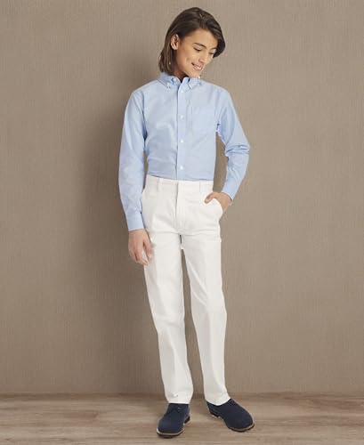 Image of IZOD Boys' Long Sleeve Solid Button-Down Collared Oxford Shirt with Chest Pocket