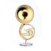 Dselvgvu Miniature Sousaphone with Stand and Case Brass Mini Musical Instrument Sousaphone Replica Collectible Figurines Model Music Birthday Gifts Home Decoration Display Ornament (3.94