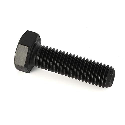 Image of Mellewell M6 x 20mm Hex Head Screw Bolts, Fully Threaded, Alloy Steel Grade 12.9, Black Oxide Finish, Quantity 25
