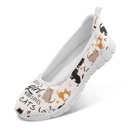 Howilath Cute Animal Print Women Mesh Flats Shoes Casual Slip on Shoes Breathable Loafers Walking Shoes2