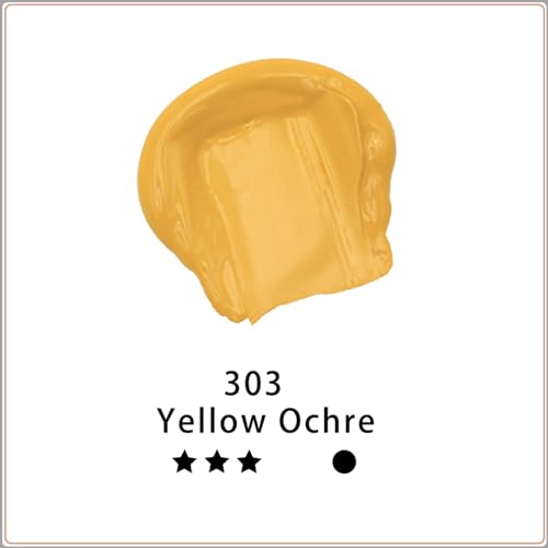 Image of Artecho Yellow Ochre Acrylic Paint 500ml /17oz, Craft Paint for Art Supply, Ideal for Canvas, Fabric, Pumpkin, Rock, Leather, Model, Ceramic, Plastic, Clay, Glass.