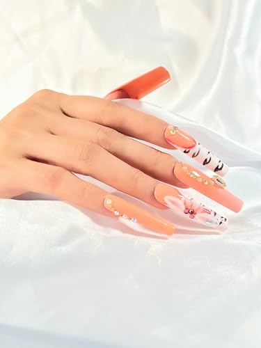 TipTastic fruit powder hand drawn nail art pieces, suitable for women and girls (Fruits Powders, Short)