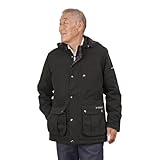 [TCマート] ダンロップ 多ポケット あったか中綿ハーフコート ブラック M メンズ 紳士 プレゼント シニアファッション 60代 70代 80代