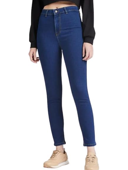 Women's Skinny Fit Jeans I Denim Lycra Stretchable Full-Length Jeggings Pant I Clean Look Solid Slim Fit I Stylish High Rise Pants for Gym, Office, Home Girls & Women I C-10