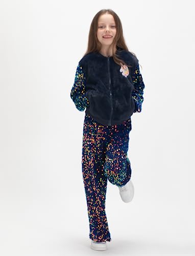 Image of WELAKEN Sequin Casual Pants for Girls with Lining Kids & Little Girl's Sparkling Trousers