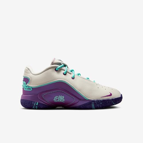 Lebron XXII Big Kids' Basketball Shoes (IF8254-001, Soft Pearl/Vivid Purple/Court Purple/Hyper Turquoise)3