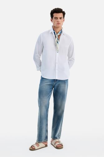 Image of SNITCH Men Casual & Formal Shirt | Regular Fit Full Sleeve Spread Collar Solid Style | 100% Cotton Breathable Woven Fabric for Everyday Wear & Stylish Office Outings