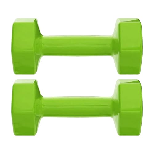 Image of amazon basics Vinyl Fixed Dumbbell Pair, 2 x 5Kg, Green