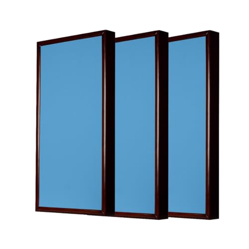 Image of Timber Acoustics Soundproofing Wooden Frame Acoustic Panels, Rockwool Safe 'n' Silent Pro. (WALNUT) [SET OF 3] (Blue, 2'X4'X5 inch)