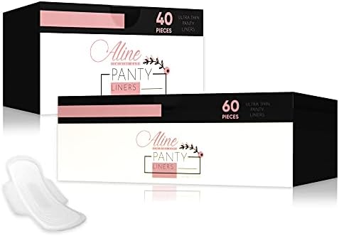 Aline Feminine Care Sanitary Panty Liners – Soft Organic Cotton Napkins – All-Day Leak Protection for Women – Odor-Proof, No Chlorine Bleaching, Fragrance, Dyes – Eco Friendly (40 Count)