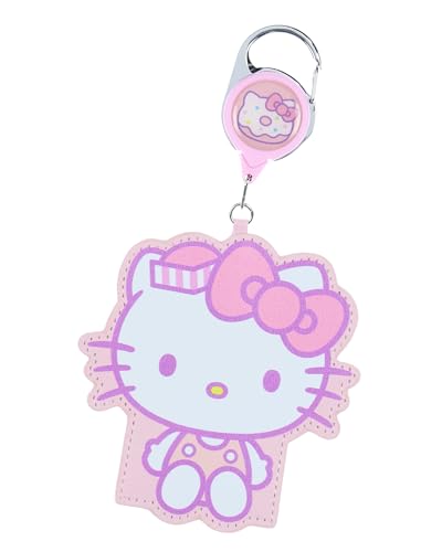 Hello Kitty and Friends Snack Shop Hello Kitty Retractable ID Badge Reel Lanyard Keychain with Lobster Claw Clasp
