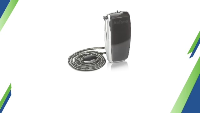 AirTamer A320W Rechargeable Personal Air Purifier, Proven Performance, Virus and Pollutant Tested*, White with Leather Travel Case