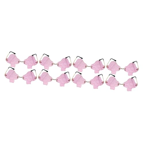 Verres à champignons lunettes de soleil drôles adultes rose PC