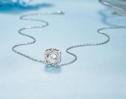 Gift for Friends Female, Sterling Silver Interlocking 2 Hearts Necklace for Bestie, Best Friend Birthday Gifts, Friendship Gifts for Women, Thank you Gifts, Christmas Jewelry2