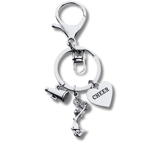 Sportybella - Cheer Zipper Pull Keychain - Cheerleading Charm Accessories, Cheer Jewelry Gift for Cheerleaders and Teams
