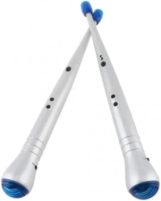 Electronic Drumsticks Built in Speakers Touch Sensitive Drum Sticks with Crash Snare Sound Portable Digital Drumsticks for Rhythm Practice Recording Rehearsal Performance Use