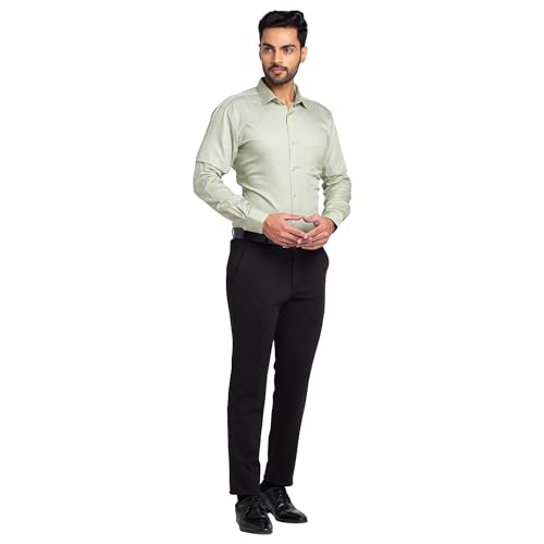 Image of Park Avenue Men's Mid Rise Print Pattern Active Fit Terelyne Rayon Blend Flat Front Regular Fit Formal Trouser