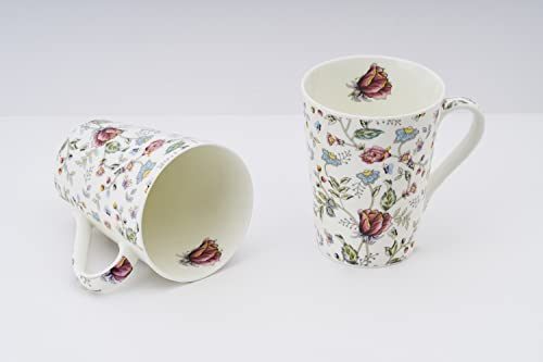 Image of GOLDEN QUEEN'S Mugs Set of 2 for Coffee, Tea, Milk - Ideal for Your Daily Beverage Ritual, Hosting & Casual Gatherings - Pink Shrub