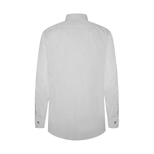 Hackett London Para Hombre. HM308676 Camisa Pinpoint Blanco (M), Casual, AlgodóN, Manga Larga - 3