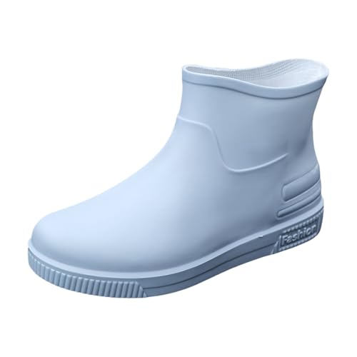 Botas de goma para mujer, botas de lluvia de media altura, impermeables, antideslizantes, botas...