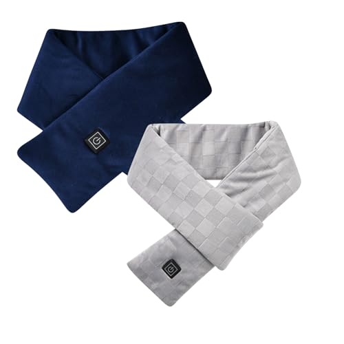 2Pack Heated Scarf for Women and Men Rechargeable Electric Neck Heating Pad Heated Neck Warmer Wraps(No Power Bank)