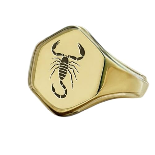 Bague Scorpion hexagonale en argent style vintage pour parfaire votre look