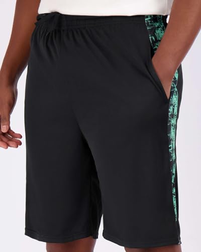 Image of Real Essentials Men's Active Athletic Performance Shorts with Pockets - 5 Pack