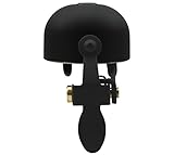 CRANE Bell Co. E-Ne mit Clamp Band Mount Messing Fahrradklingel, Alles Schwarz, 37mm