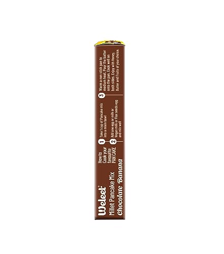 Image of Weleet Millet Pancake Mix Powder Combo | Mango Vanilla & Chocolate Banana Flavour | 0% Maida, Gluten-Free, Diabetic Friendly - 200 gm Each (Pack of 2)