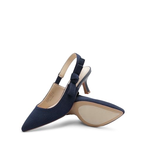 DREAM PAIRS Women's Kitten Heels Slingback Closed Toe Low Pumps Dress Bridal Elegant Wedding Casual Shoes4