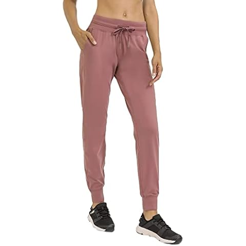 Womens Jogger Sweatpants Hiking Outdoor Cargo Running Workout Lounge Pants Athletic Tapered Casual Trousers, Bean Red, S Cover