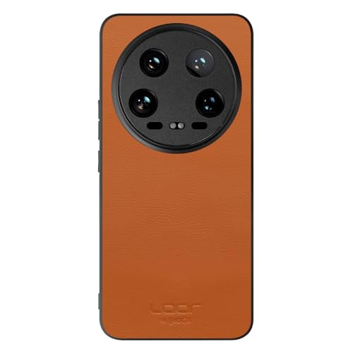 LOOF BASIC-SHELL �{�v ���U�[ �X�}�z�P�[�X for Xiaomi 14 Ultra �p �P�[�X �J�o�[ �w�ʃP�[�X �X�g���b�v�z�[�� �V�F�� ���^ Leather [�L������]