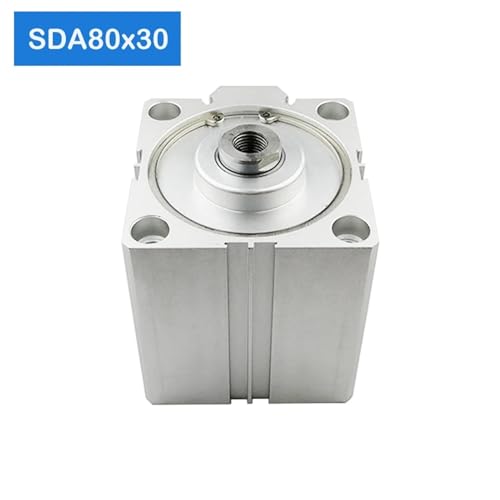 Vérin pneumatique compact SDA80X30 à double action - Course 80 mm