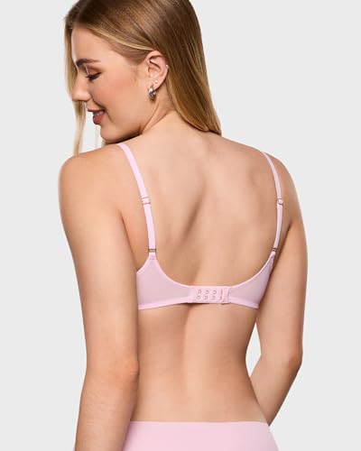 Image of INLYRIC Women's Cosnufy Sheer Balconette Bra Demi Unlined Plunge Mesh See Through Sexy Bras Underwire