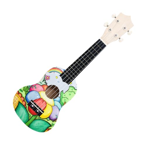 MOTHNUR 手作り木製ウクレレキット 丸型 木材素材 用音楽おもちゃ 手描き彩色可能 向け楽器立キット