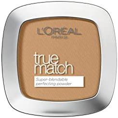 L'Oréal Paris Powder Foundation, Super-Blendable, With Hyaluronic Acid, Light Texture for a Flawless Finish, True Match Perfecting Powder, W3