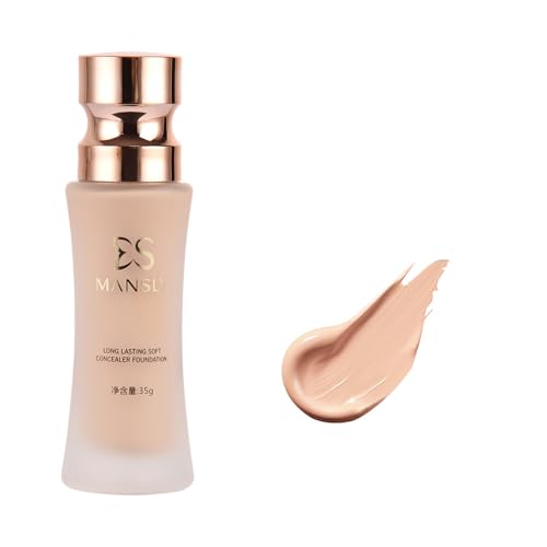 LAMUSELAND Maquiagem de base líquida fosca, cobertura total, leve...