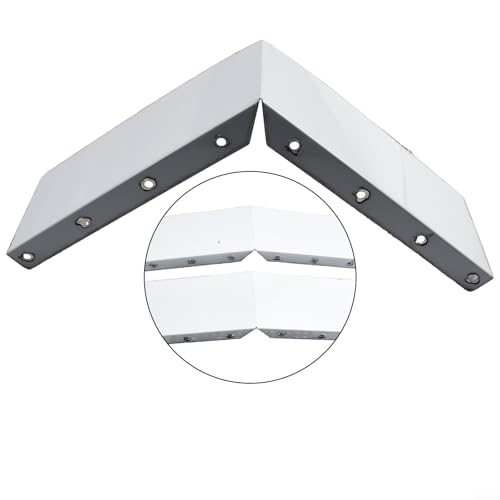 Vasiumic Protectores contra salpicaduras de aluminio para canalones de techo, 40 x 9 x 2 cm, protector contra salpicaduras de esquina para desbordamiento, daños en la base y Landsca (B)