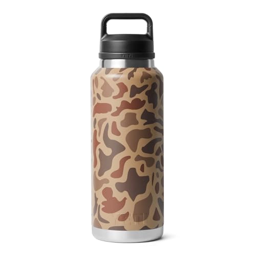 Image of YETI Rambler 46 oz Bottle, Leakproof, Vacuum Insulated, Stainless Steel with Chug Cap, Wetlands Camo