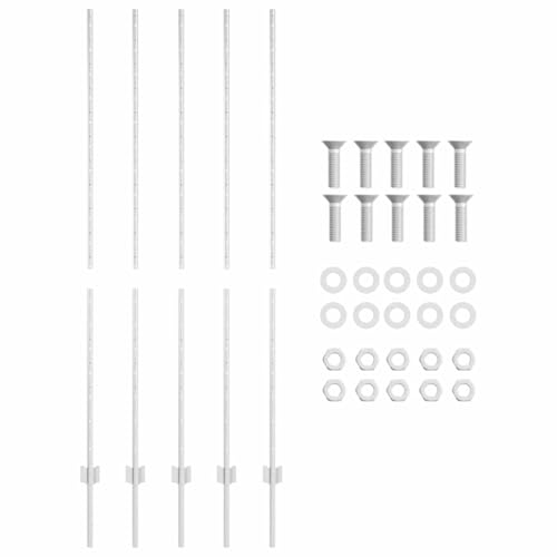 vidaXL Zaunpfosten 5 pcs Silber 150 cm Stahl, Garten- und Terrassenpfosten, moderne Stahlzäune für Außenbereiche, haltbar für Heimprojekte
