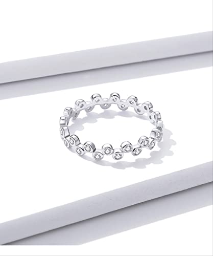 Bague bulle transparente stackable finger rings mariage fiançailles - 6