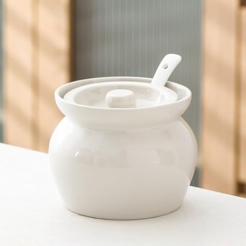 Livmorx 陶器?? 蒸し碗 茶碗蒸し 食器 蒸碗 セラミック製の卵蒸し用ボウル 450ml 茶碗 蓋付き スプーン付き ボウル 食器 キッチン用品 スープ碗 電子レンジ対応 旅館 和食器 飲食店 おしゃれ 業務用 調理用品 (約450 ml スプーン