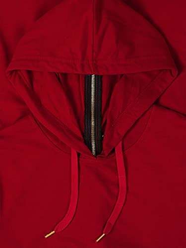 Hat and Beyond Mens Hoodie Hipster Longline Short Sleeve Hooded Sweatshirt Sweater Top3