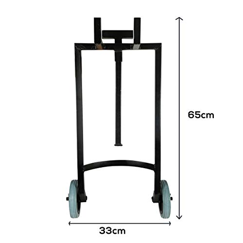 Lakshya Full Metal Heavy Duty Outdoor LPG Gas Cylinder Trolley with Wheels and Handle, Black